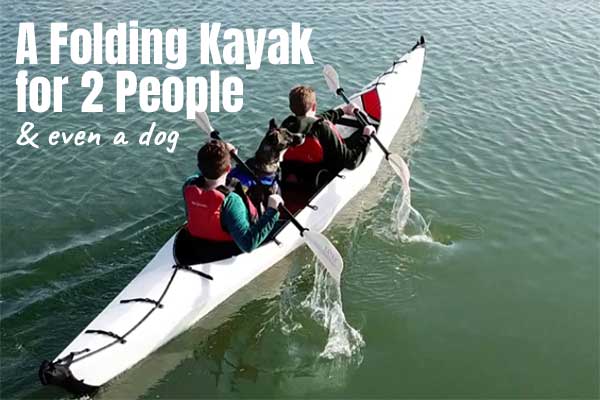 Oru Folding Tamdem Kayak for 2 People and a Dog