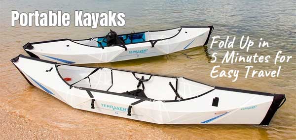 Portable Kayaks Fold Up in 5 Minutes for Easy Travel