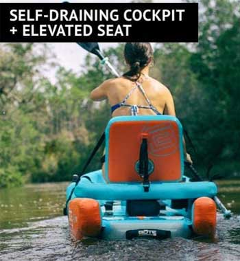 Self-Draining Kayak with Elevated Removable Seat