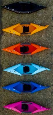 Tucktec Kayak Colors: Bllue, Yellow, Orange, Black,  Pink, Green